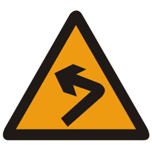 向左急彎路標(biāo)志